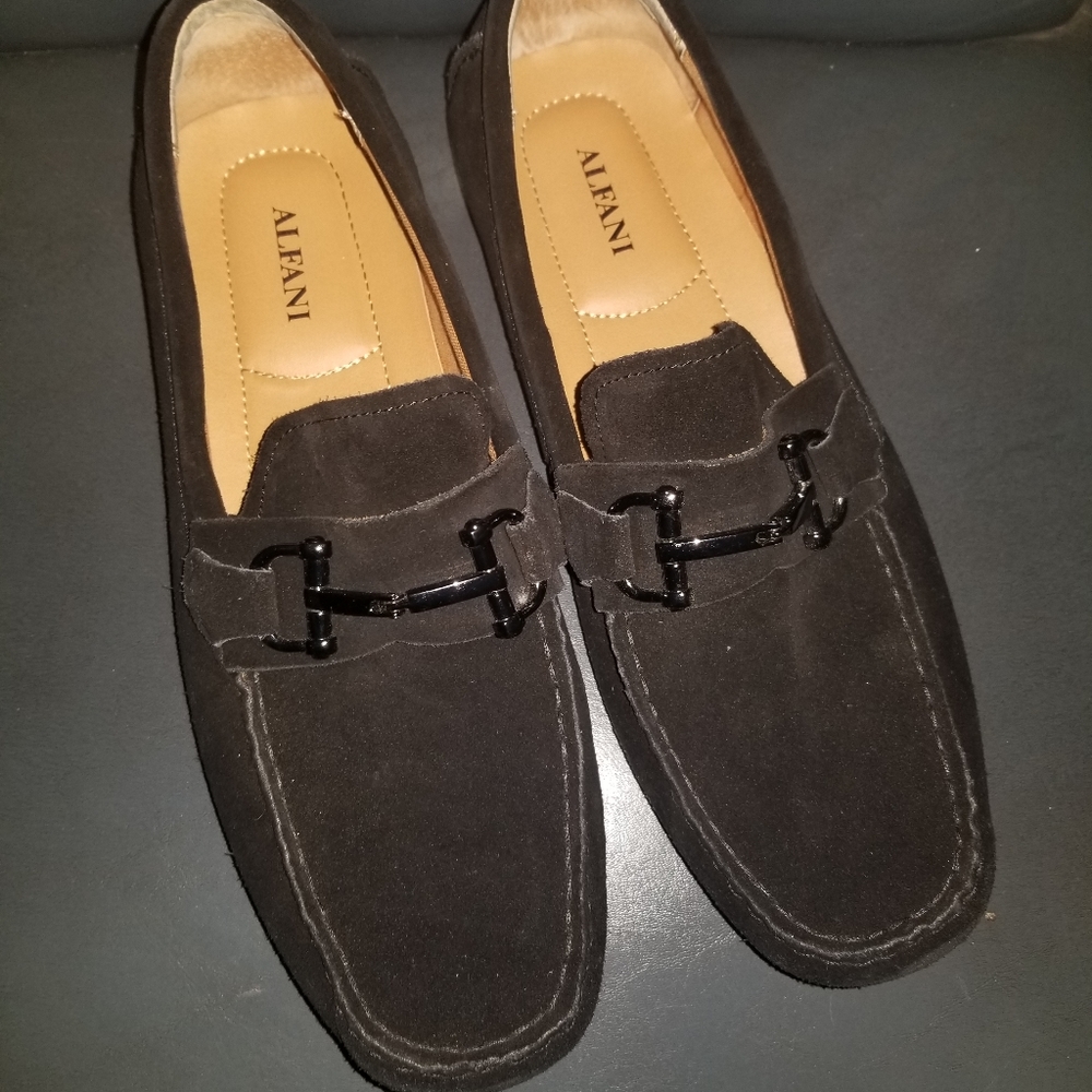 Alfani mens driver loafers shoes fairly used black